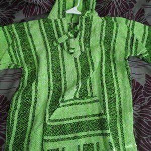 Baja Hoodie Hippie Surfer Mexican Poncho Sweat